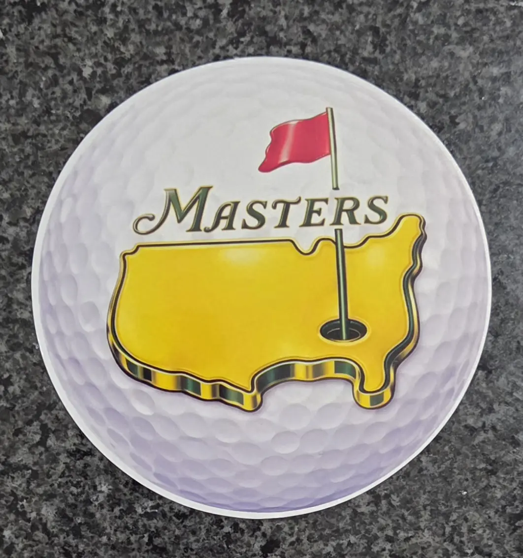 The Masters Tournament Golf Golf Ball Decal Vinyl Sticker Water Resistant UV Laminated