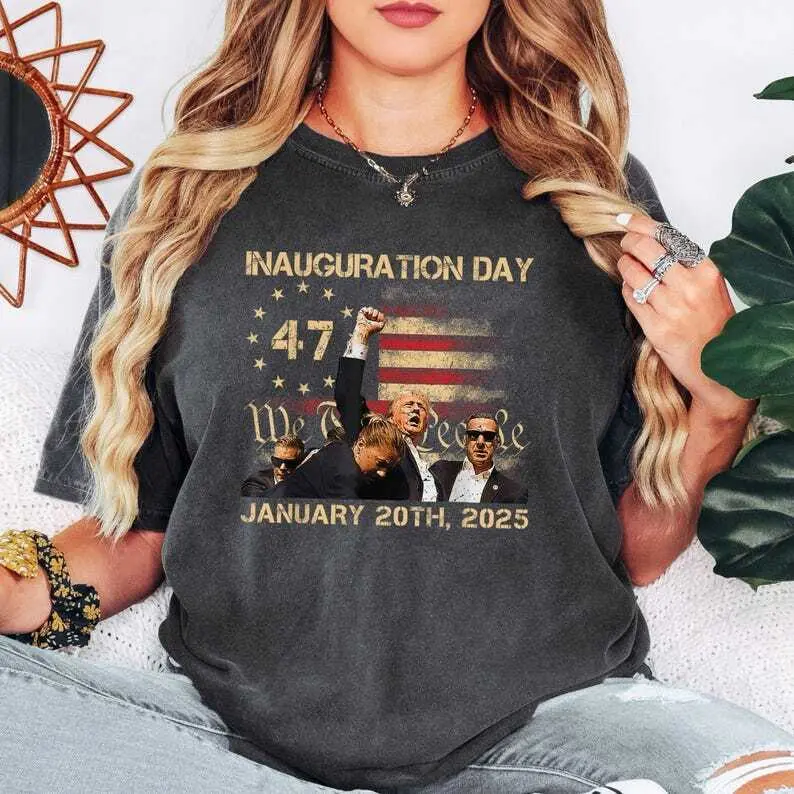 Trump Inauguration Day T-shirt, January 20 Tee, Sweatshirt, 47th President Inauguration Shirt, Patriotic Trump Fight Tshirt