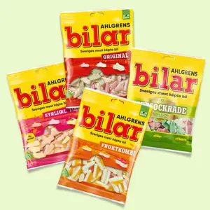 Ahlgrens Foam Cars Bundle - 4 Variations of Swedish Iconic Candy