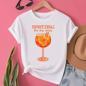 Spritzing the Day Away 2x Official Spritz Club Fun New!!! T-Shirt Art graphic tees women crop tops summer outfits for women summer tops forwomen T-Shirt