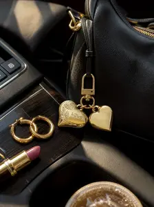 Heart Alloy Pendant Bag Charm, Sweet Cool Style, Perfect Party Birthday Gift, Unique Accessory for Fashion Lovers, 1 Piece Set