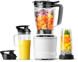 nutribullet® SmartSense Blender Combo, 1400W, 64oz Pitcher, 32oz & 24oz Cups, 5-Speed, Smoothies, Ice and Frozen Fruit, Nut Milk, Soup, Matte White, NBF50700AW