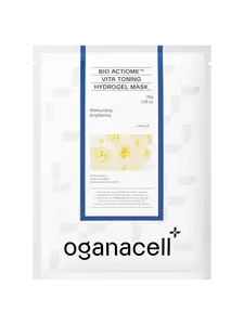 Oganacell Bio Actiome Vita Toning Hydrogel Mask 1 Sheet Firming Korean Face Mask with Hyaluronic Acid Vitamins for Radiance Hydration