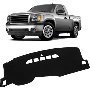 Black Dash Cover for 2007-13 Chevy Silverado 1500 2500HD 3500HD & GMC Sierra 1500 2500HD 3500HD & Avalanche, 2007-14 GMC Yukon/Yukon XL/Chevrolet Tahoe/Sub