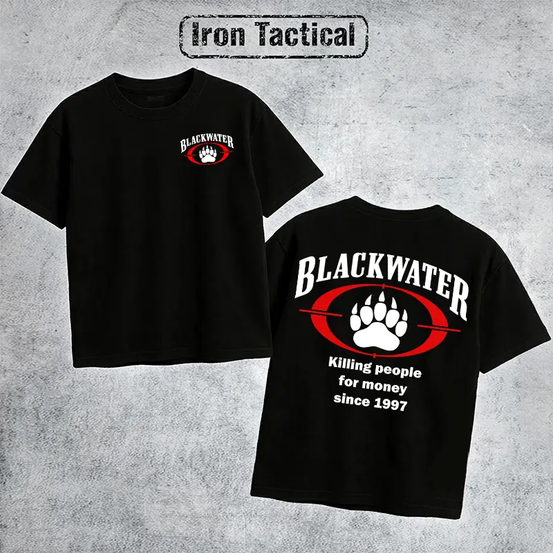 Iron Tactical Blackwater Logo Since 1997 T Shirt Men's Retro Tactical Logo Graphic Tee Outdoor Sports Apparel Gift Men