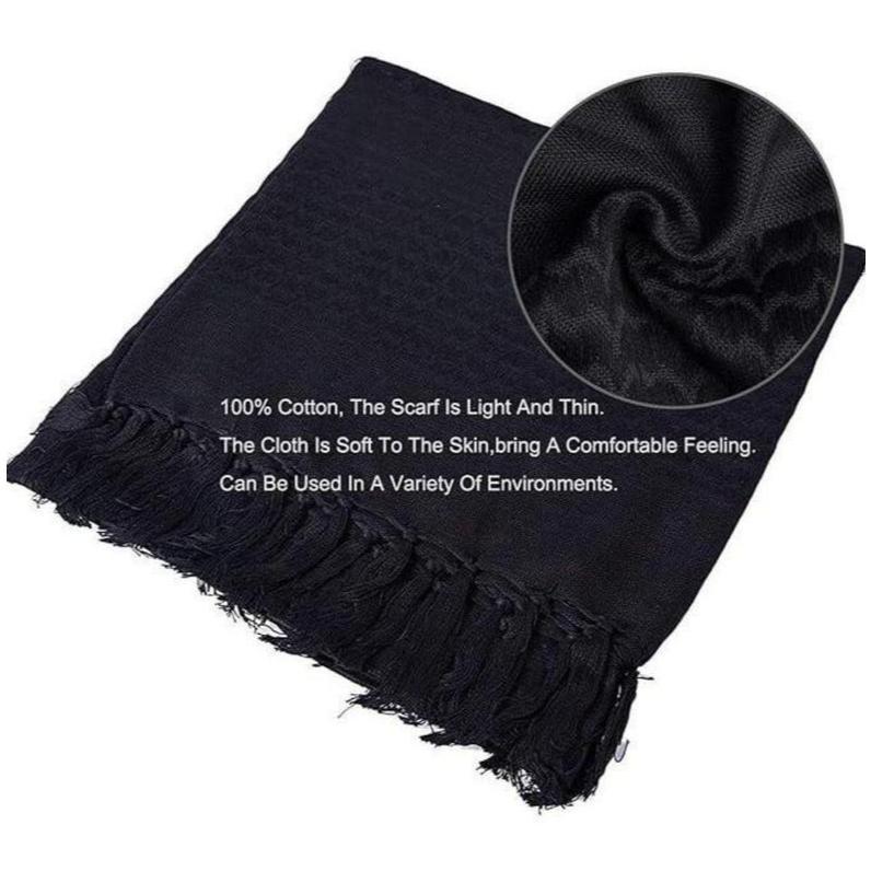 Unisex Winter Tactical Shemagh Scarf - Windproof Warm Keffiyeh Wrap - Full Face Cover for Outdoor Riding