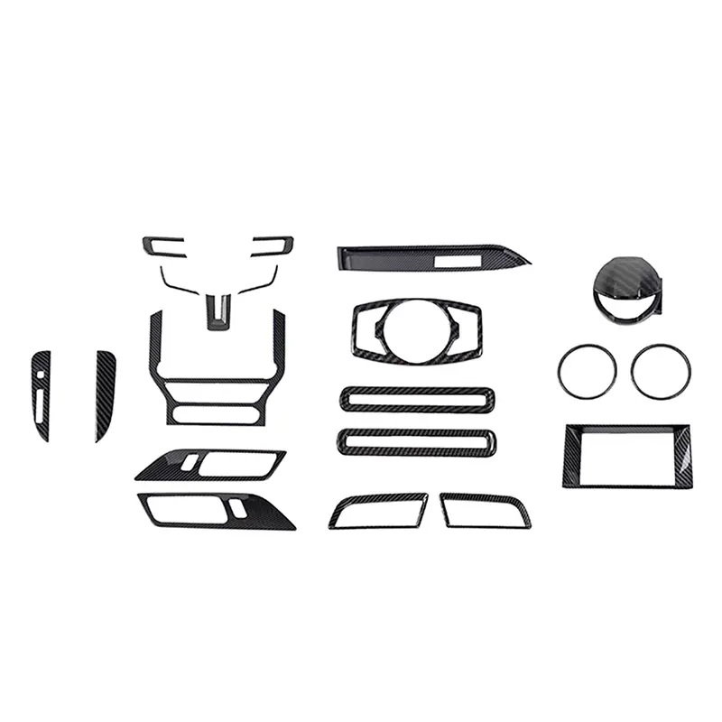 100% Brand New 20-Piece Car Interior Decorative Trim Kit Covers, Perfect-Fit Automotive Accessories for 2015-2023 Ford Mustang Center Console, As Shown in Images, Car Accessories