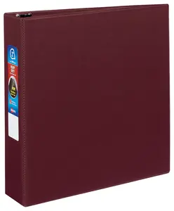 Avery Heavy-Duty Binder, 2" One-Touch Rings, 540-Sheet Capacity, DuraHinge, Maroon (79362)