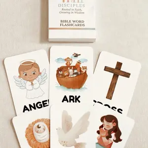 Bible Memory Flashcards | Bible Words for Toddlers | Christian Learning Cards (Set of 30)