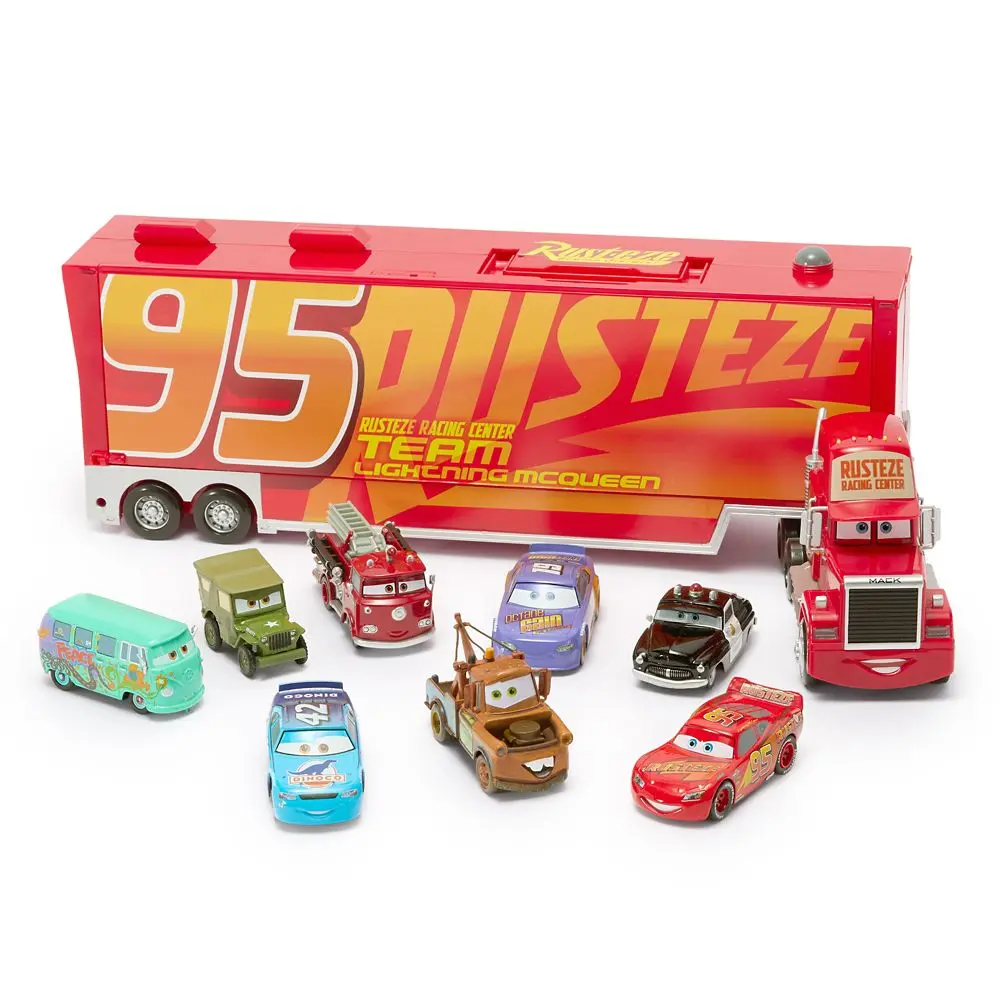 Disney Store Mack Hauler Truck with Die-Cast Cars – Cars