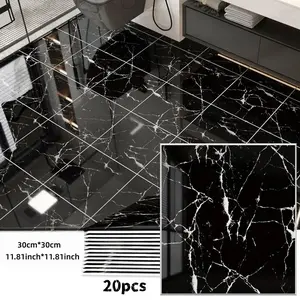 Thickened foam self-adhesive wall tiles, Marble pattern wallpaper, available in packs of 20 pieces, Easy to install, peel and stick, DIY, customizable and simple to clean, Adopts removable wallpaper design, suitable for home decoration