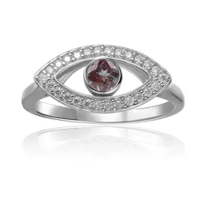 Fine Color Jewels Alexandrite Evil Eye Ring with Unique Design and Elegant Finish
