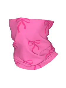 1 PC Pink Ribbons Pink Ribbons Breast Cancer Awareness Bandana Neck Gaiter Motocross Face Scarf Runnin Unisex Adult Winter Halloween Christmas