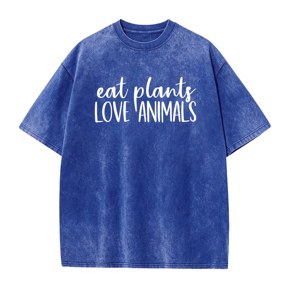 Washed T-shirt-Blue