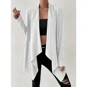 Loose Knitted Cardigan Jacket, Casual Fashion Outerwear, Comfortable Long Sleeve Sweater Coat, Perfect for Fall & Winter Seasons