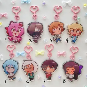 Mystreet Aphmau Keychains, Cute Anime-Inspired Keyring Set, Perfect Gift for Aphmau Fans, Collectible Character Charms, Backpack & Bag Accessories