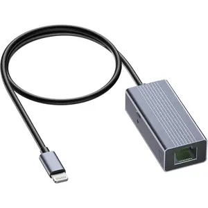 Lightning to Ethernet Adapter[Apple MFi Certified], iPhone iPad to RJ45 Ethernet LAN Network Adapter with Charging Port, 100Mbps High Speed,Plug and Play(1.65Ft)