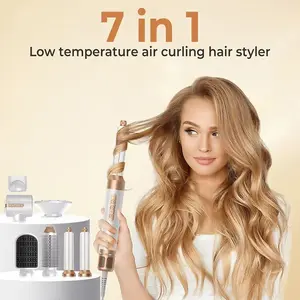 7 in 1 Hair Dryer Brush 110000 RPM with Diffuser for Curly Twisted Hair Professional Ionic Blow Dryer for Salon-Quality Styling Low Temperature Air Curling