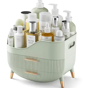 Makeup Organizer with Drawers,Skincare Organizer for Vanity,Storage Box with Handle,Large  Display case for Dresser, Bathroom Countertop