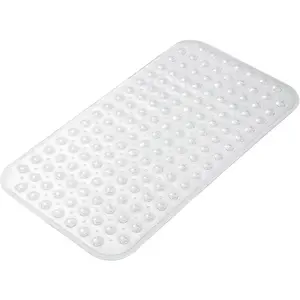 AmazerBath Bath Tub Mat, Non-Slip Shower Mats with Suction Cups and Drain Holes, Bathroom Bathtub Mats Machine Washable