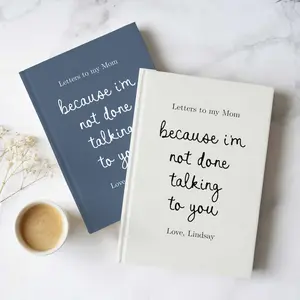 Letters to My Mom Grief Journal, Personalized Loss of Mother Gift, Custom Notebook Memorial Keepsake In Loving Memory Hardcover