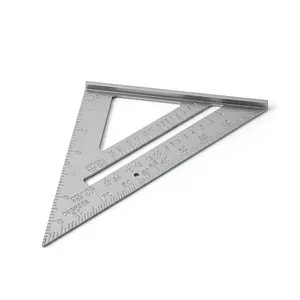 Double Side Scale Aluminium Alloy Metric Inch Triangle Ruler Measurement Hand Tools, Speed Square, Square Layout Tool (7 inch speed square)