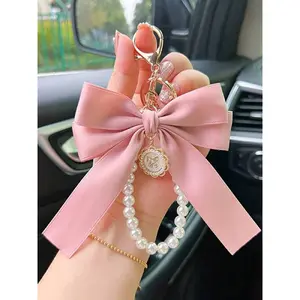 Women's Elegant Bowknot Design Bag Charm, Cute Trendy Bag Keychain, Keychain For Bags, Fashionable Bag Decoration for Women Daily & Car Key Decor