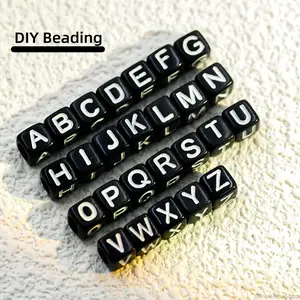 100 Pcs Flat Round Acrylic Letter Alphabet Beads, Premium Smooth Sturdy DIY Jewelry Making Accessories for Handcraft Decoration & Daily Ornament Design, Easy to String (Indoor Recreation Use)