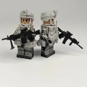 1.6in Russian SSO Special Forces Minifigures - Green Man FSB Action Figures Assembly Building Set for Boys