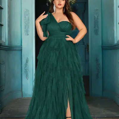 Plus Size Forest Green Bridesmaids Dresses - TikTok Shop