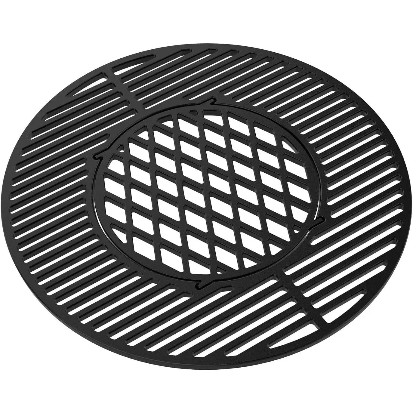 Cast Iron Grill Grate Replacement Gourmet BBQ System for Weber 22inch Kettle Charcoal Grills