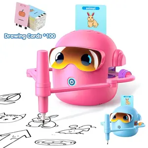 Smart Drawing Robot, Language Interactive Educational Drawing Machine, Montessori Learning Toy, Perfect Birthday Gift for Boys and Girls