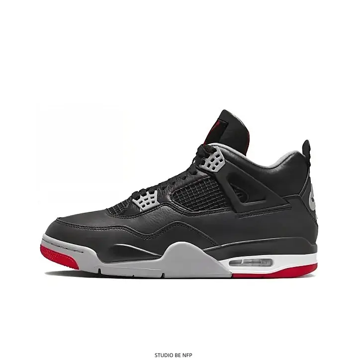Viral Mid‑Top Retro Basketball Sneakers, Sleek Black Upper, Grey & Red Accents, Breathable Mesh, Shock‑Absorbing Cushion, Non‑Slip Rubber Sole, Trendy Hype‑Style Street Shoes for Daily Casual Wear