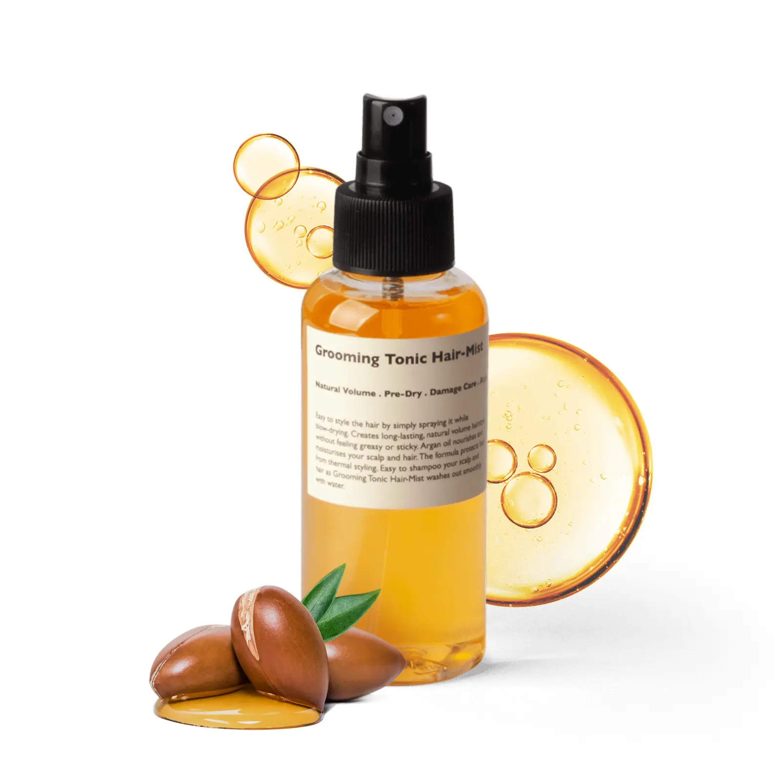 Lazy Society Grooming Tonic Hair Mist All-Natural Premium Hair Styling Product, Enhances Volume, Perfect for Styling with a Natural Hair Setting Oil