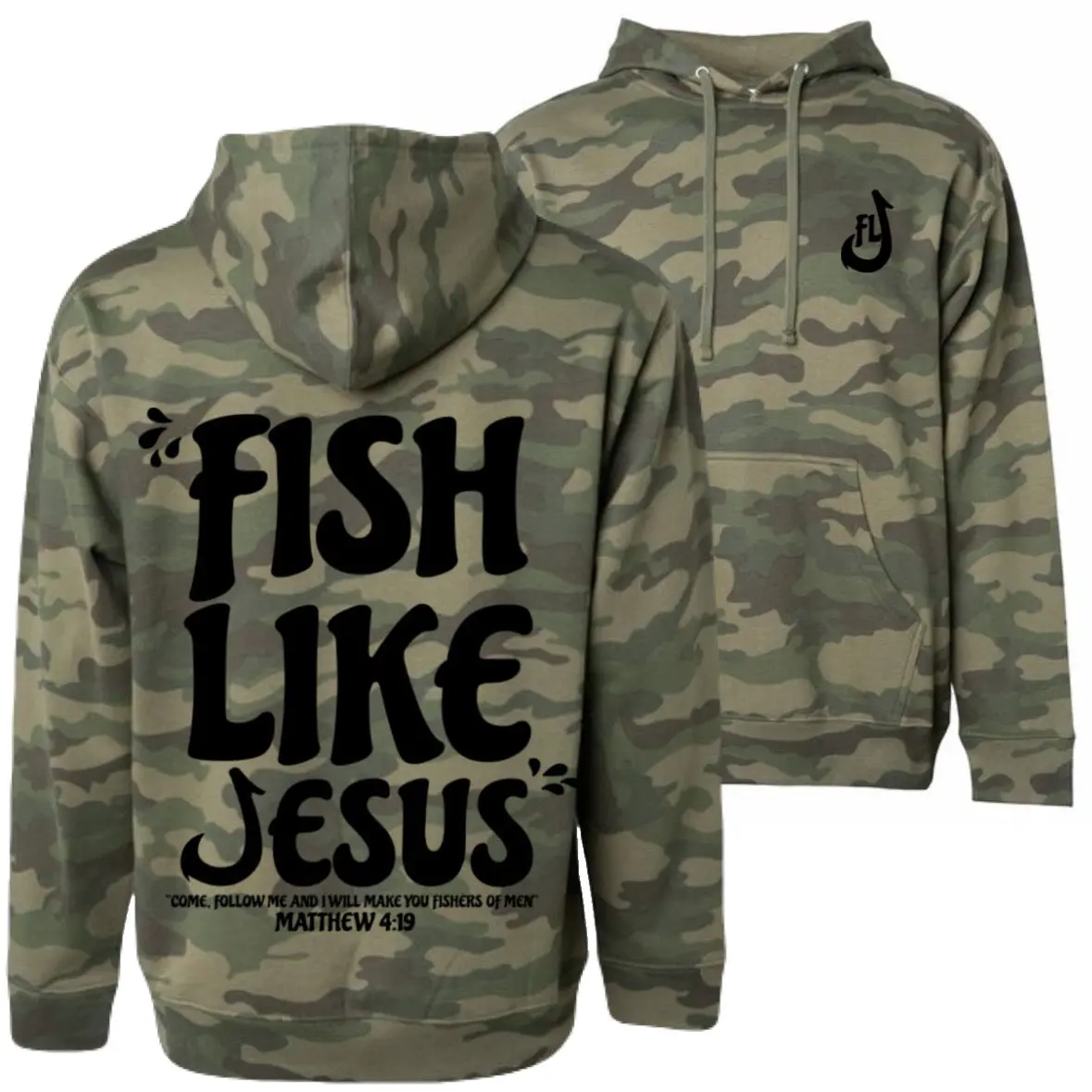 FishLikeJesus Camo Sweater