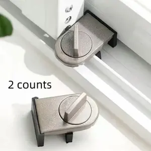 Push-pull window lock limiter, window stopper, durable sliding window latch, Window Mounted, suitable for sliding glass door locks for home security