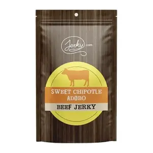 Sweet Chipotle Adobo Beef Jerky - All-Natural, No Added Preservatives, Made in the USA, Filipino Adobo Inspired Dried Meat Snack Spicy Dry