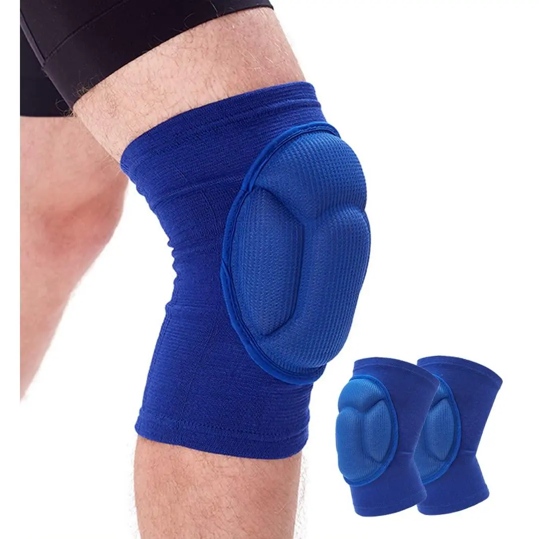 Knee Pads for Women & Men, Basketball Knee Pads Volleyball Knee Pads for Women Men Wrestling Knee Pads Wrestling Gear, Crash Pad Snowboarding Gear Knee Protector Soft Knee Pads for Work (Medium, Blue)