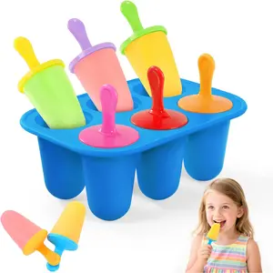 Popsicles Molds,  Small Popsicle Mold for ,  & ,  Popsicle Molds, Mini Ice Pop Molds with Colorful Sticks, Ice Cream Mold, Homemade Ice Cream Mold (Blue)