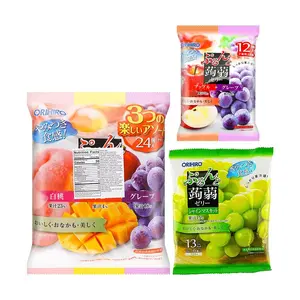 ORIHIRO Konjac Jelly Assorted Fruit Flavors - Peach, Mango, Grape, Apple, Muscat - 3 Packs (840g) - Low Calorie Healthy Snack