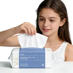 Disposable Face Towels 1/2/3/4 Packs Ultra Soft & Thick Facial Towels for Sensitive Skin, Lint-Free Gentle Makeup Remover Dry Wipes, Multi-Purpose Cleansing Towelettes for Face Wipes, Skincare, Facial Cleansing Cloths