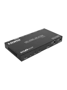 BZB Gear BG-DA-1X2AS 2-Port 4K 60Hz HDMI Splitter with Down-Scaler Digital & Analog Audio Output, Black