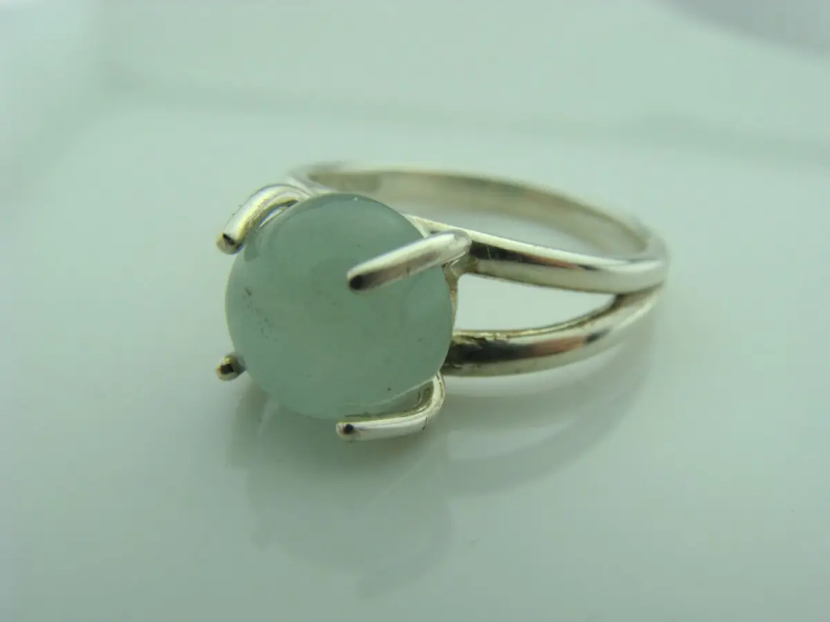 Genuine Aquamarine Bezel Set Sterling Silver Ring · Size 7 · Elegant Gemstone Jewelry · Perfect Gift for Her · Handmade Ring