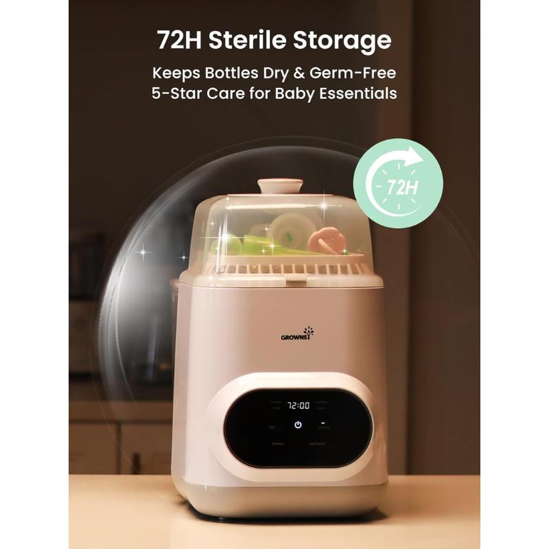 Grownsy Bottle Washer Pro - All in One Machine for Easy Cleaning - Sterilizer and Dryer for Baby Bottles, Pump Parts, and Sippy Cups./b01
