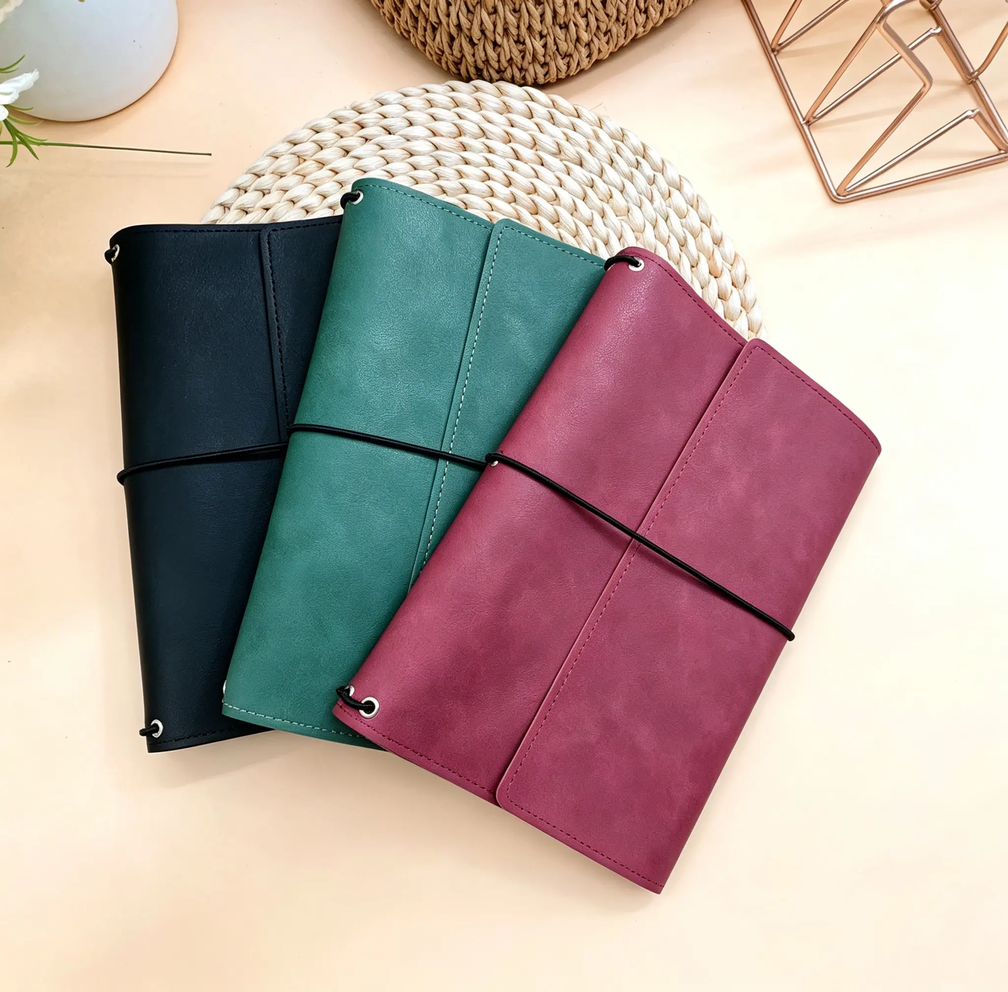 A5 Vintage Leather Journal Cover - Retro Loose-Leaf Notebook Binder with Inner Pocket Organizer for Home & Travel Organization