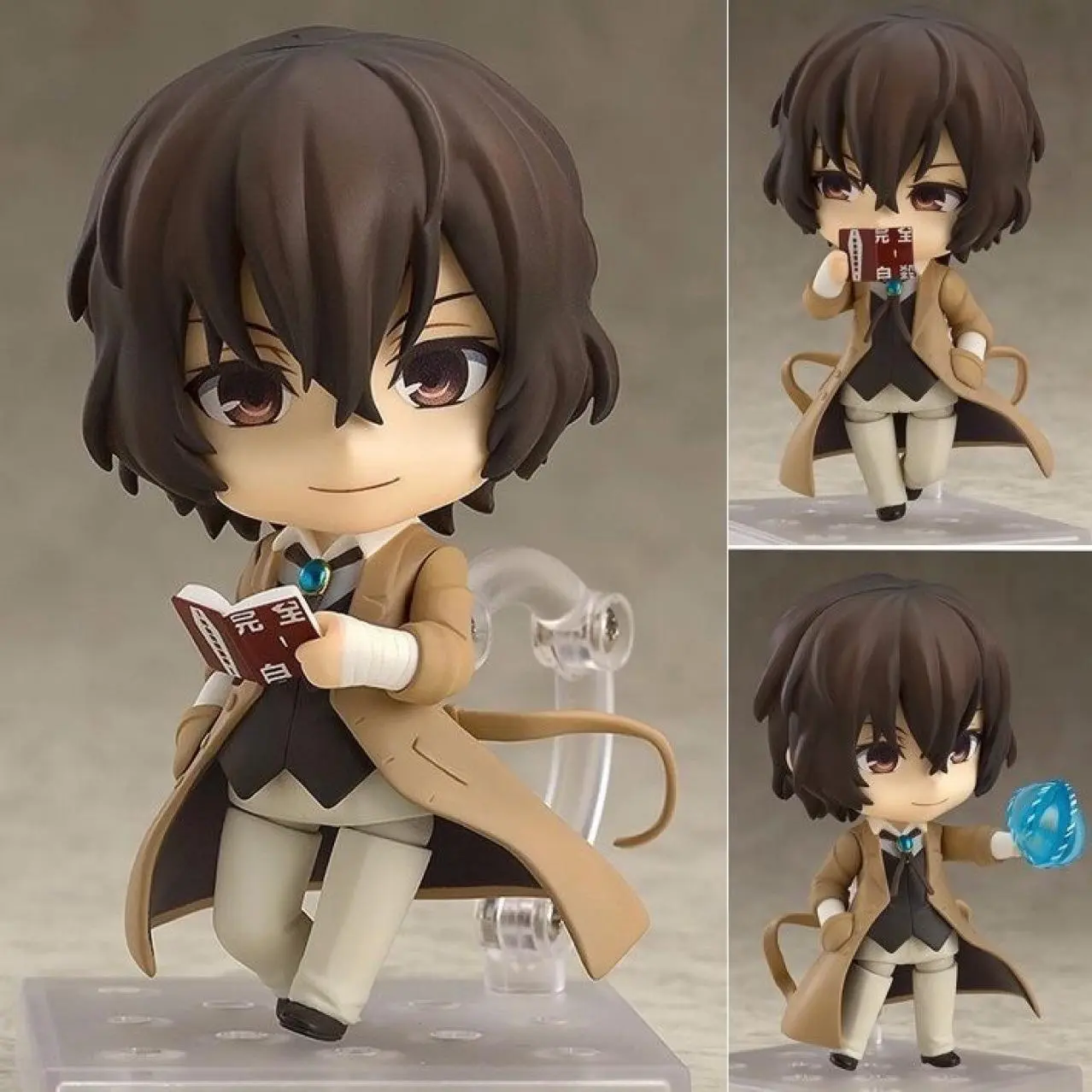 Premium Nendoroid #657 Osamu Dazai (Bungo Stray Dogs) Chibi Figure | Interchangeable Faces Anime Model | Birthday Holiday Gift