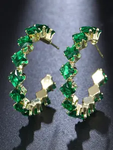 Women's Square Zircon Earrings Set, Unique Design Synthetic Jewelry Accessories for Evening Dresses & Special Occasions