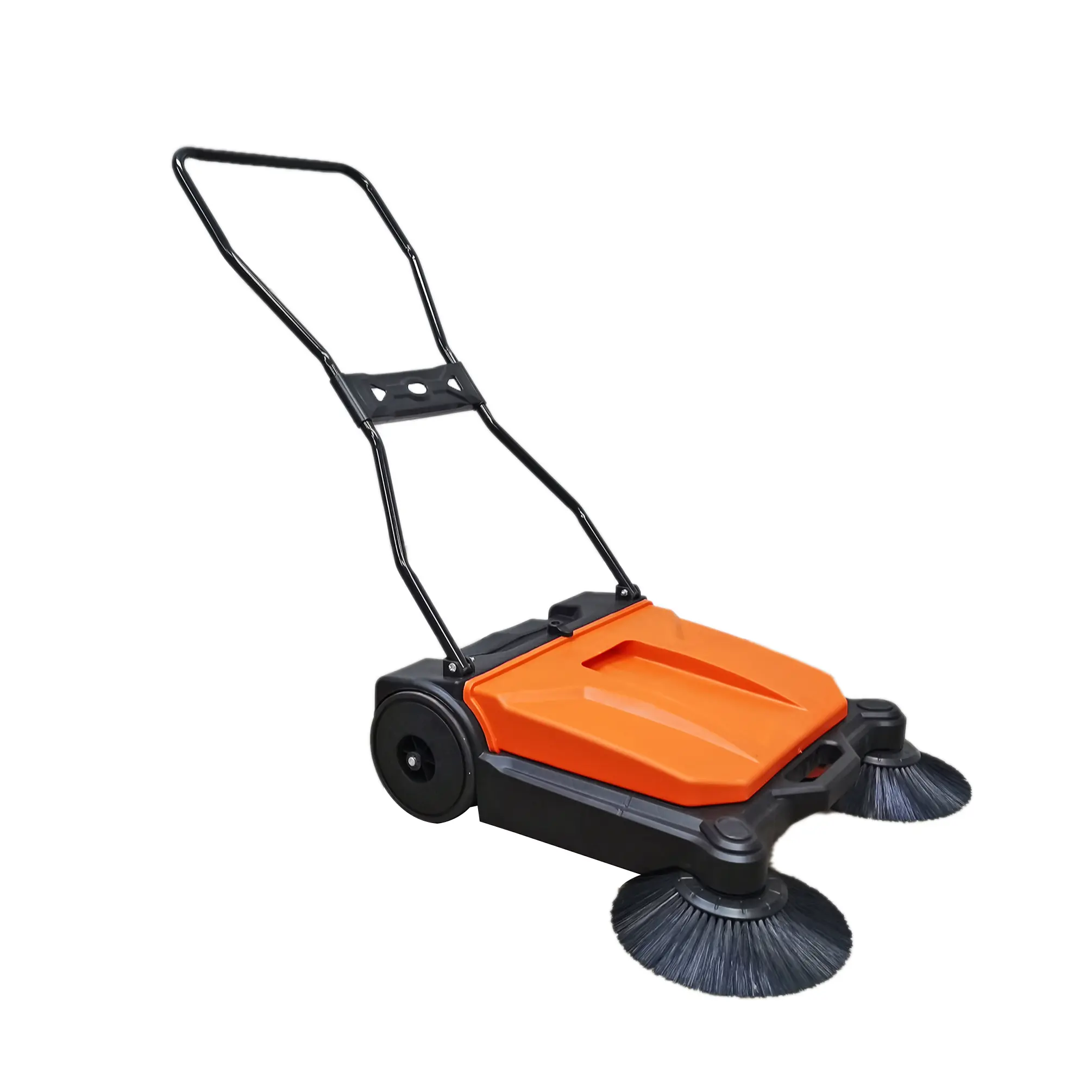 Fixturedisplays® Hand-Pushed Mechanical Floor Road Path Driveway Sweeper 26" Walk Behind Industrial Floor Sweeper Outdoor Hand Push Floor Sweeper 3.9 Gallon Capacity 15754-NF