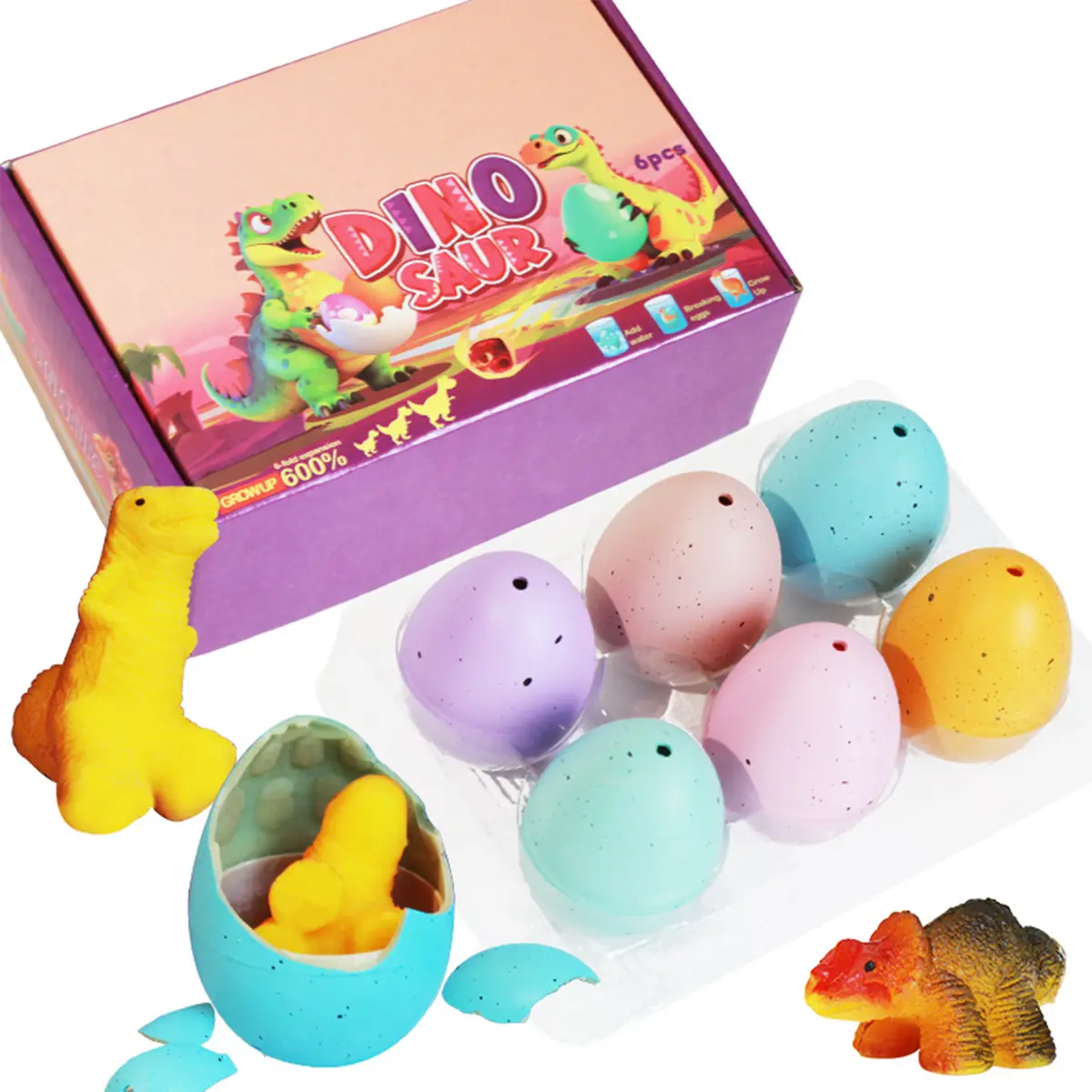 【Deals For You Days】6 Pack Hatching Growing Unicorn Eggs Rainbow Colorful Eggs with 6 Unique Unicorns for Safe Fun & Magical Transformation – Perfect for Christmas & Birthday Gifts, Great for Outdoor Play in Gardens, Backyards, Pools & Parties