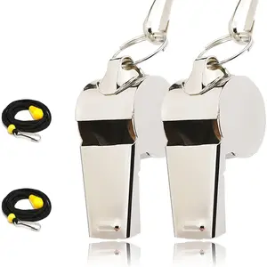 Whistle for Coaches, Metal Whistles for Adults with Lanyard, Loud Sport Whistle for Referee Teacher Police Soccer Gym